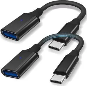 USB C to USB 3.0 Adapter 2 Pack Type C Male to USB Female OTG Cable Thunderbolt to USB Adapter Compatible for iPhone 16 15 Pro Max iPad MacBook Pro/Air 2023 2022 M1 M2 Galaxy S23 S22 Note 10