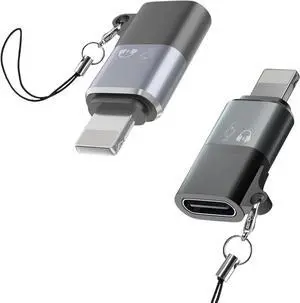 USB C to Lig-htn-ing Adapter iO-S OTG Adapter (2Pack)Suitable for Connecting Wireless Microphones USB Flash Memory Card Readers mice Keyboards and Other Devices to Mobile Phones and Tablets