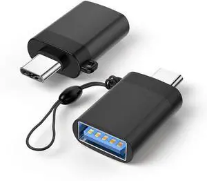 USB to USB C Adapter USB C Male to USB 3.0 Female Adapter Thunderbolt 3 OTG Converter Compatible with MacBook Pro MacBook iPad  Galaxy S20-S23  XPS and More USB Devices Rope Black