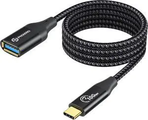 [10Gbps USB C to USB 3.1 Gen 2 Adapter 3.3 FT USB-C Male to USB-A Female USB Type C to USB OTG Cable USB to USB C Adapter Compatible with MacBook Pro/Air iPad Pro  Galaxy