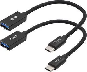 USB-C Male to USB3.1 Gen2 Female Adapter Cable Type-C OTG Cable Speed Up to 10Gbps (2PCS Pack)