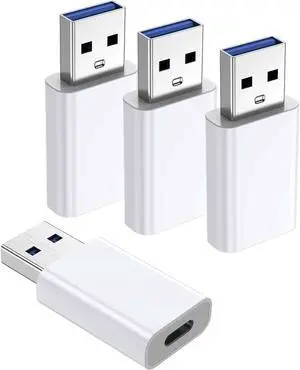 OTG Adapter4-Pack USB-C Female to USB-A Male Adapter USB to USB C Adapter Compatible with iPhone 16 15 14 13 12 Car  MagSafe Watch Mini Wall Plug iPad Galaxy Pixel 7 6 5 CarPlay etc