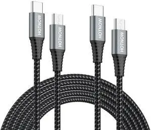 USB C to Micro USB OTG Cable 3FT 2 Pack USB-C to Micro USB Charging Cable Support Charge & Data Transmission