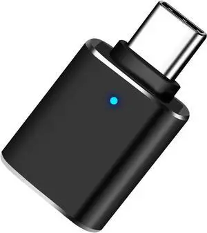 USB C to USB Adapter Type C Male to USB 3.0 OTG Adapter with Blue LED Indicator Light Compatible with MacBook Pro/Air USB-C Phones and Tablets and Other USB-C Devices Plug and Plug