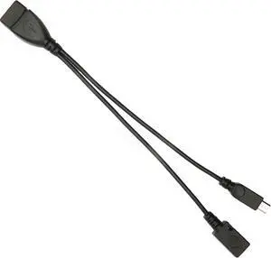 2-in-1 Micro USB to USB Power Cord FHBDZVV Micro OTG Cable and Power Cable for Streaming Media Devices/Keyboards/Nintendo Switch/SNES/NES Classic Mini/Android Phone or Tablet/Alexa TV Stick 4K