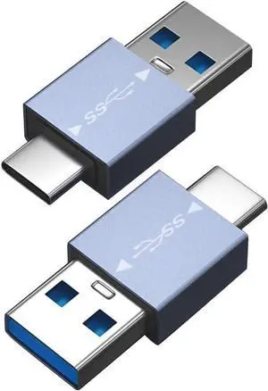 2 PCS Type-C to USB3.1 Adapter Type-c Male to USB-A Male ConverterSupport OTG Function Suitable for Laptop phablet Phone Connected to U Disk Keyboard (Type-C Male to USB3.0 Male)