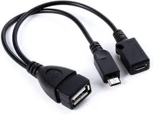 (2 Pack) 2-in-1 Micro USB (OTG Cable with Power) Adapter Replacement for Fire Stick 4K /Host Devices/PlayStation Classic etc