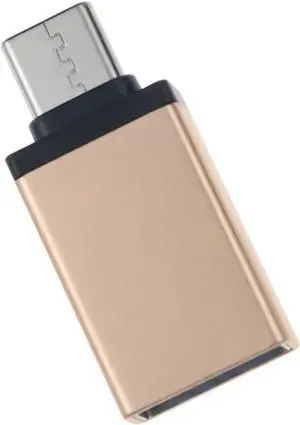 USB C to USB 3.0 Adapter Aluminum Alloy USB Type-C Male to USB Female Converter fit for Cell Phone OTG Adapters Cables and Adapters (Gold)