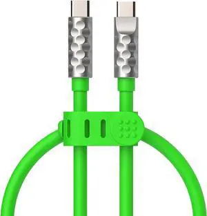 4-in-1 Universal Multi USB Charging Cable  240W Max Fast Charger Cord with Multiple Connectors for iPhone 16/15/14/13 iPad  MacBook Tablets & More (Green Type c 5Ft)