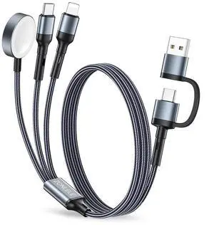 Charger Cable for  Watch Upgraded 3 in 2 iPhone Watch Charger USB C Multi Charging Cable Compatible with iWatch Ultra/SE/10/9/8/7/6/5/4/3/2/1 & iPhone 16/15/14/13/12/11/Galaxy S23-4FT