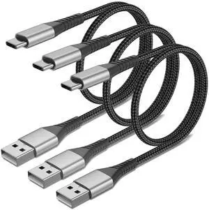 2FT USB to USB C Cable 3 Pack USB C Cable 2 FT USBC iPhone Charger Cord Braided USB Type C Cord Fast Charging for iPhone 16 15 Pro Max  Galaxy S24 S23 S22 Ultra Goole Pixel