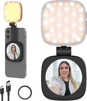 VIJIM VL120 RGB Video Light Portable LED Camera Light Panel 0-360 Full Color CRI 95+ 2500-9000K LED 3100mAh Rechargeable DSLR Lighting for Vlogging Photography Video Conference