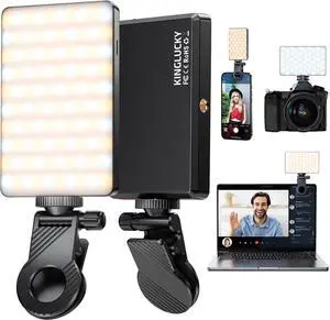 [Upgrade] Selfie Light with Eye-Friendly LED Bedas [Long Battery Life] 3000mAh Rechargeable Phone Light Content Creator Essentials Selfie Light for iPhone Camera Laptop Phone Light Clip