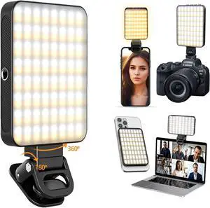 Magnetic Selfie Light LED Fill Light Compatible with iPhone iPad Laptop Camera Phone Selfie Light for Selfies/Photography/TikTok/Zoom Calls/Video Conference BGD_XJ77