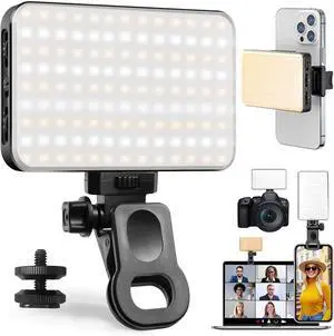 168 LED Portable Selfie Light for iPhone Rechargeable iPhone Light Clip 3000mAh 9000K CRI95+ Alix Earle Lighting for Video Recording TikTok YouTube for Phone Camera Laptop iPad