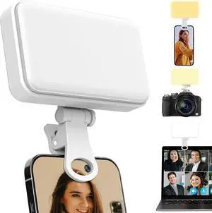 66 LED Portable Selfie Light iPhone Light with 3 Lighting Mode & 5 Brightness Clip on Light for Phone/Camera/Laptop Rechargeable Video Light for Selfie Makeup Tiktok Live Stream(White) 66 LED Portable Selfie Light iPhone Light with 3 Lighting Mode & 5 Brightness Clip on Light for Phone/Camera/Laptop Rechargeable Video Light for Selfie Makeup Tiktok Live Stream(White)