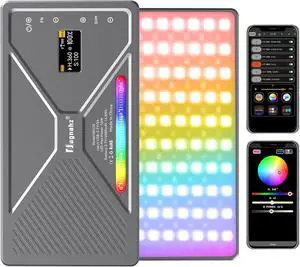NA225 Smartphone Photo Selfie Light 10W Portable RGB Video Phone Camera Light App Control 2500-9900K 4000mAh Rechargeable Battery Fill for Studio Photography Vlogging Streaming Live Beauty and Video