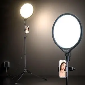 10 Ring Light with 62 Tripod Stand Phone Holder & Remote for iPhone Video Recording TikTok YouTube Live Streaming Makeup