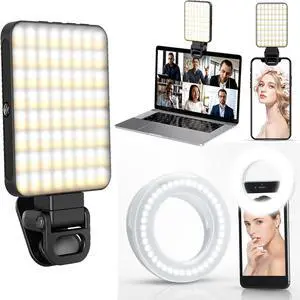 Selfie Light Rechargeable Portable Clip-on Selfie Fill Ligh for Smart Phone Photography Camera Video Girl Makes up
