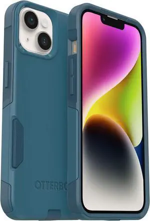 iPhone 14 & iPhone 13 Commuter Series Case - DONT BE BLUE (Blue) slim & tough pocket-friendly with port protection