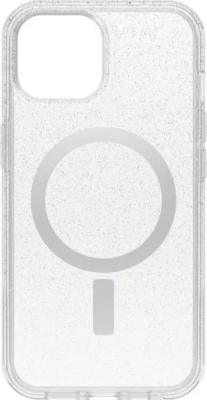 iPhone 15 iPhone 14 and iPhone 13 Symmetry Series Clear Case - Stardust (Clear/Silver) Snaps to MagSafe Ultra-Sleek Raised Edges Protect Camera & Screen