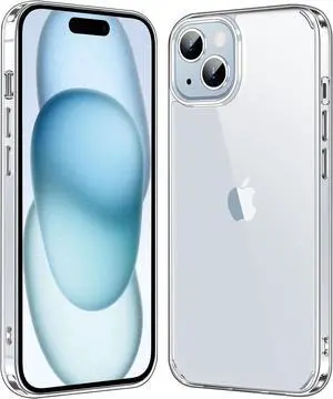 Redpepper for iPhone 15 Case 6.1-Inch Non-Yellowing Shockproof Phone Bumper Cover Anti-Scratch Clear