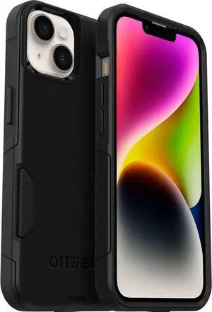 iPhone 14 & iPhone 13 (Only) - Commuter Series Case - Black - Slim & Tough - Pocket-Friendly - with Port Protection - Non-Retail Packaging