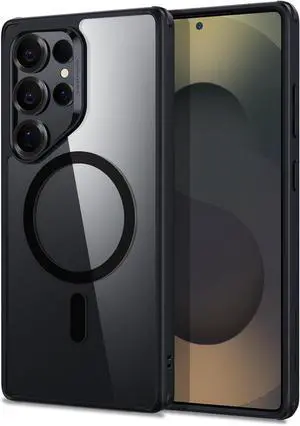 for  Galaxy S25 Ultra Phone Case Compatible with MagSafe Magnetic Case for S25 Ultra Military-Grade Protection Yellowing Resistant Classic Series Clear Black