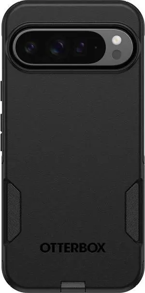 Google Pixel 9 Pro XL Commuter Series Case - Black Ultra-Sleek Wireless Charging Compatible Raised Edges Protect Camera & Screen (Ships in Polybag)