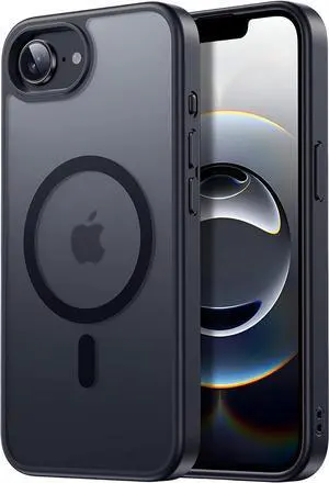 Compatible with iPhone 16e Bumper case Fits MagSafe 10FT Drop Resistant Matte Skin Feeling Shockproof Back Cover Fits iPhone se 4 Phone Cases 6.1 Black