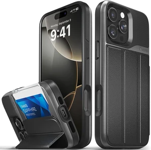 vCommute for iPhone 16 Pro Max Wallet Case Black vCommute for iPhone 16 Pro Max Wallet Case Black