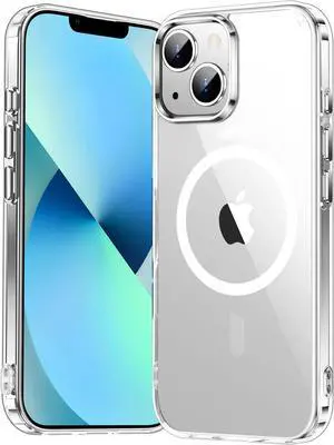 for iPhone 13 Mini Case Clear [Compatible with Magsafe][Anti-Yellowing][Military-Grade Protection] Shockproof Slim Phone Case for iPhone 13 Mini 5.4 inch Clear
