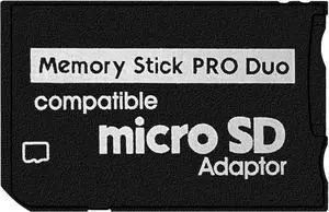 Memory Stick Adapter for PSP Micro SD to Memory Stick PRO Duo MagicGate Card Compatible with Camera Handycam Cell Phone & PSP 1000/2000/3000