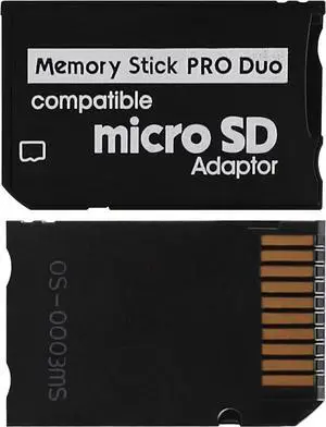 Memory Stick Pro Duo Adapter - Card Reader for PSP Memory Card Duo Adapter Easy-to-Use Card Holder Compatible with PlayStation Card Camera or Handycam