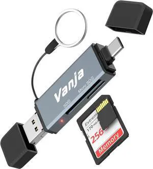 SD Card Reader 3 in 1 USB/USB C Micro SD Card Reader Adapter for Mac MacBook iPhone 15 Camera Android Phone PC Laptop Supports Memory Card SD/Micro SD/TF/SDHC/SDXC/MMC