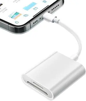 SD Card Reader for iPhone Adapter - SD to USB C Memory Card Reader for iPhone 15/16 Pro iPad MacBook Android Devices - Plug & Play SD/MicroSD Card Adapter for Digital Camera PC & Phone