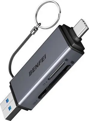 SD Card Reader USB C to SD Micro SD Card Memory Card Adapter Dual Slot Compatible with iPhone 15 Pro/Max MacBook Pro/Air 2023 iPad Pro iMac S23 XPS 17 Surface Book 3 and More