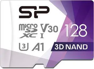 Silicon Power 128GB Micro SD Card U3 SDXC Up to 100MB/s High Speed Memory Card for Cams  Pocket and Drones
