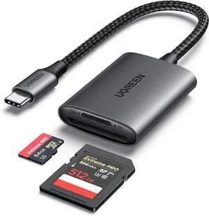 USB C SD 4.0 Card Reader UHS-II Micro SD Card Reader Memory Card Reader Fast for SD Micro SD SDXC SDHC UHS-II & UHS-I Cards for iPhone 16/15 Pro Max MacBook Laptop Tablet Smartphone Android