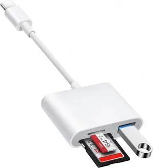 USB C to SD Card Reader SD Card Adapter with SD/MicroSD USB 3 Ports USBC Memory Card Reader for iPhone 15/16 Pro Max iPad Pro/Air/Mini Mac MacBook Pro/Air and More USB-C/Type C Devices
