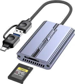 10Gbps CFexpress Type A Card Reader USB-A/USB-C to CFexpress A Adapter Memory Card Reader for Type A Card Compatible with PC/Laptop/Mac/Linux/Windows