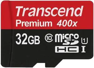 32GB microSDHC Class10 Uhs-1 Memory Card with Adapter 60 MB/S (TS32GUSDU1)