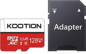 128GB MicroSDXC Memory Card Class 10 Micro SD Card U1 C10 High-Speed TF Flash Memory Card with Adapter