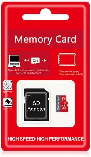 64GB TF Card with Adapter C10 U3 Ultra High Speed Flash Memory Card for Camera Tablet Computer Mobile Phone Drone
