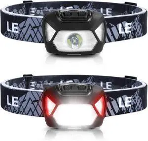 HeadLamp 2 Pack Super Bright LED Head lamp with 6 Lighting Modes Waterproof Battery Powered LED Lightweight Headlight for Cycling Running Camping for Kids Adults