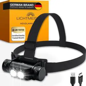 ? Headlamp - 1000 Lumens 3600 mAh Battery Aluminium Housing - Headlamp Rechargeable - LED Headlamp for Running Camping & Work - Head Lights for Forehead - Rechargeable Head Lamp