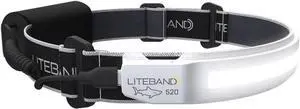 LED Headlamp Liteband Lightweight ACTIV 520 Lumen Bright Head Lamp Powerful Rechargeable Battery Powered Tactical Headlamps Camping Running Hard Hat Light Best Rated Forehead Flashlight White