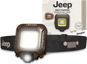 Jeep Multi-Purpose Hands-Free Rechargeable LED Light 450 Lumens Trail-Ready Clip-on Light Headlamp and Magnetic All in One