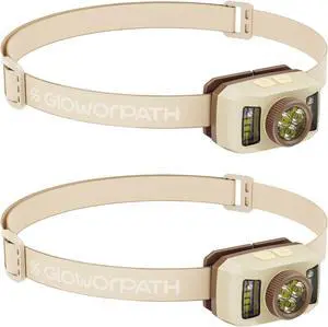 Rechargeable Headlamps Flashlight 1200 Lumens Super Bright LED Head Torches Sensor Control 7 Light Settings IPX5 Waterproof & Lightweight Ideal for Camping Running & Hiking Outdoor (2 Pack)