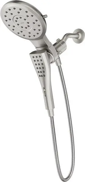 Verso Spot Resist Nickel Round Rain Shower Head and Detachable Handshower Combination with Magnetix Docking System and 60-inch Metal Hose 220C2SRN